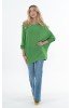 ΜΠΛΟΥΖΑ ΛΑΙΜΟΚΟΨΗ OVERSIZE ΜΕ ΕΛΑΣΤΙΚΟ ΕΝΙΑΙΟ ΜΑΝΙΚΙ