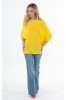 ΜΠΛΟΥΖΑ ΛΑΙΜΟΚΟΨΗ OVERSIZE ΜΕ ΕΛΑΣΤΙΚΟ ΕΝΙΑΙΟ ΜΑΝΙΚΙ