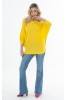 ΜΠΛΟΥΖΑ ΛΑΙΜΟΚΟΨΗ OVERSIZE ΜΕ ΕΛΑΣΤΙΚΟ ΕΝΙΑΙΟ ΜΑΝΙΚΙ
