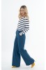 ΜΠΛΟΥΖΑ ΜΕ ΡΙΓΑ VISCOSE BLUE SEVEN