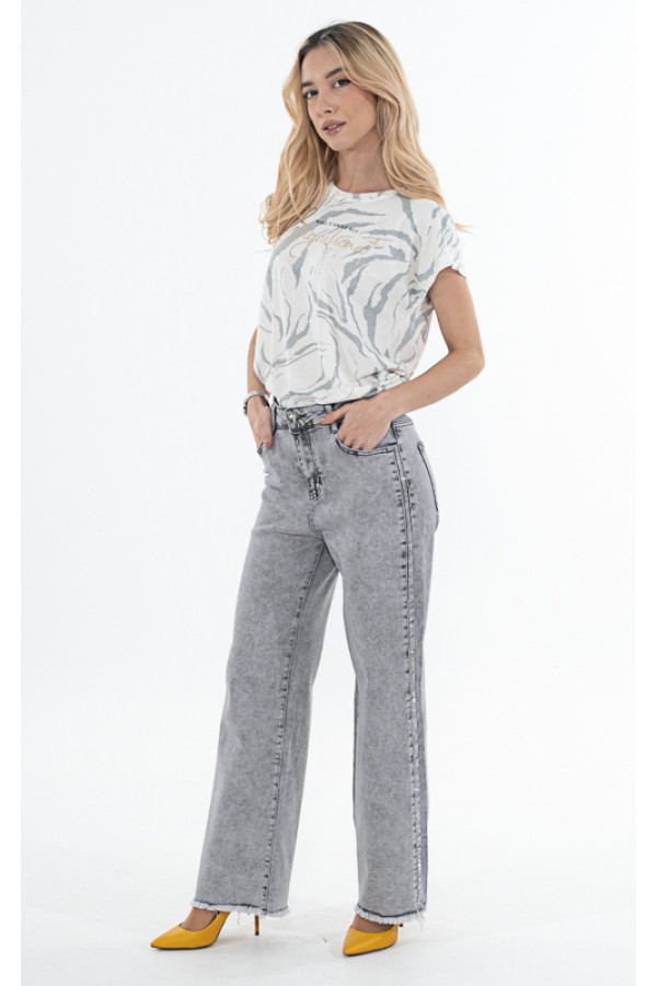 ΜΠΛΟΥΖΑ ΒΑΜΒΑΚΕΡΗ ΛΑΙΜΟΚΟΨΗ BLUE SEVEN