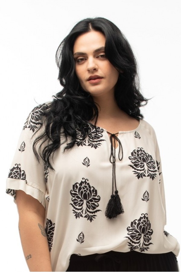 ΜΠΛΟΥΖΑ ΛΑΙΜΟΚΟΨΗ ΜΕ ΚΟΡΔΟΝΙ ΚΟΝΤΟ ΜΑΝΙΚΙ