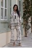ΣΕΤ (ΠΟΥΚΑΜΙΣΑ-ΠΑΝΤΕΛΟΝΑ) LINEN LOOK ΜΕ ΜΠΟΡΝΤΟΥΡΑ