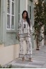 ΣΕΤ (ΠΟΥΚΑΜΙΣΑ-ΠΑΝΤΕΛΟΝΑ) LINEN LOOK ΜΕ ΜΠΟΡΝΤΟΥΡΑ
