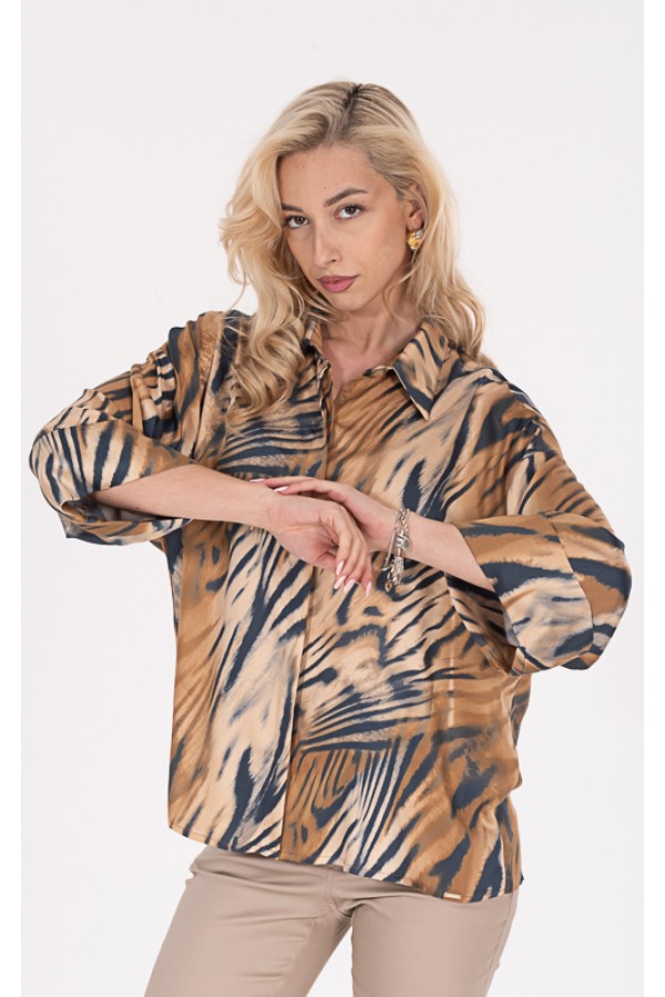 ΠΟΥΚΑΜΙΣΑ ΕΜΠΡΙΜΕ VISCOSE SATEN ΤΡΟΥΑΚΑΡ ΜΑΝΙΚΙ