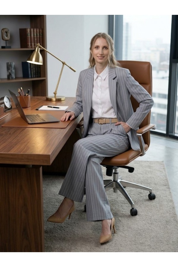 ΚΟΥΣΤΟΥΜΙ ΡΙΓΕ ΜΟΤΙΒΟ OFFICE LOOK ΜΕ ΦΑΡΔΙΑ ΠΑΝΤΕΛΟΝΑ