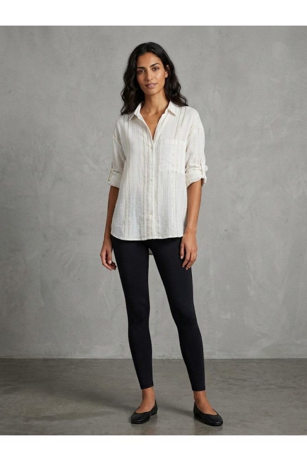 ΠΟΥΚΑΜΙΣΟ LINEN LOOK ΜΕ ΧΡΥΣΟΚΛΩΣΤΗ