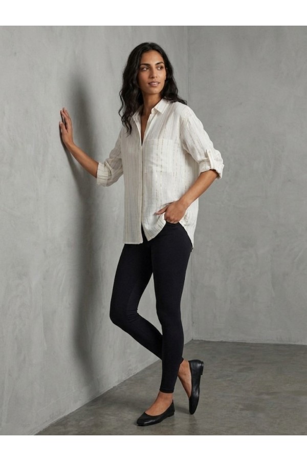 ΠΟΥΚΑΜΙΣΟ LINEN LOOK ΜΕ ΧΡΥΣΟΚΛΩΣΤΗ