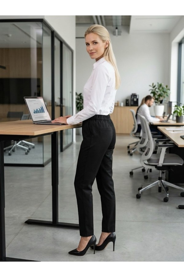 ΠΑΝΤΕΛΟΝΙ  OFFICE LOOK ΜΕ ΛΑΣΤΙΧΟ ΣΤΗΝ ΜΕΣΗ