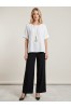 ΜΠΛΟΥΖΑ ΒΑΜΒΑΚΕΡΗ LINEN LOOK LOOSE ΓΡΑΜΜΗ ΜΕ ΚΟΛΙΕ