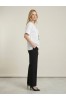 ΜΠΛΟΥΖΑ ΒΑΜΒΑΚΕΡΗ LINEN LOOK LOOSE ΓΡΑΜΜΗ ΜΕ ΚΟΛΙΕ