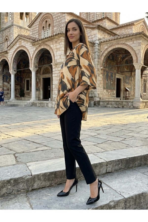 ΠΟΥΚΑΜΙΣΑ FLORAL  OVERSIZED ΓΙΑΚΑ ΜΑΟ
