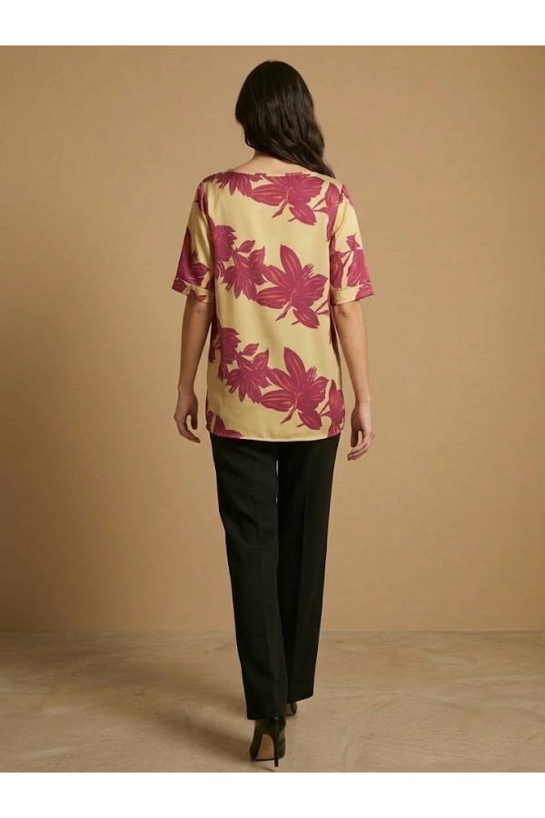 ΜΠΛΟΥΖΑ FLORAL ΑΝΕΤΗ ΓΡΑΜΜΗ