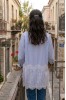 ΠΟΥΚΑΜΙΣΟ ΡΙΓΕ ΜΕ ΔΑΝΤΕΛΑ ΜΕ FLORAL ΣΧΕΔΙΑ