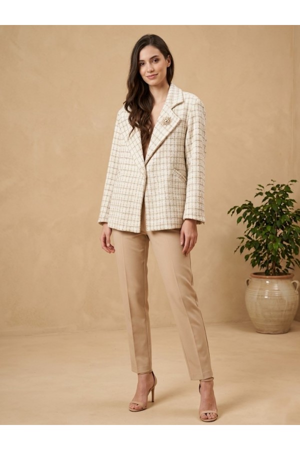 ΣΑΚΑΚΙ ΚΑΡΟ TWEED STYLE ΜΕ ΚΑΡΦΙΤΣΑ