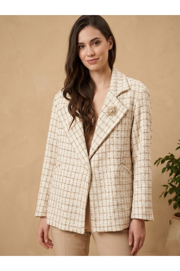 ΣΑΚΑΚΙ ΚΑΡΟ TWEED STYLE ΜΕ ΚΑΡΦΙΤΣΑ