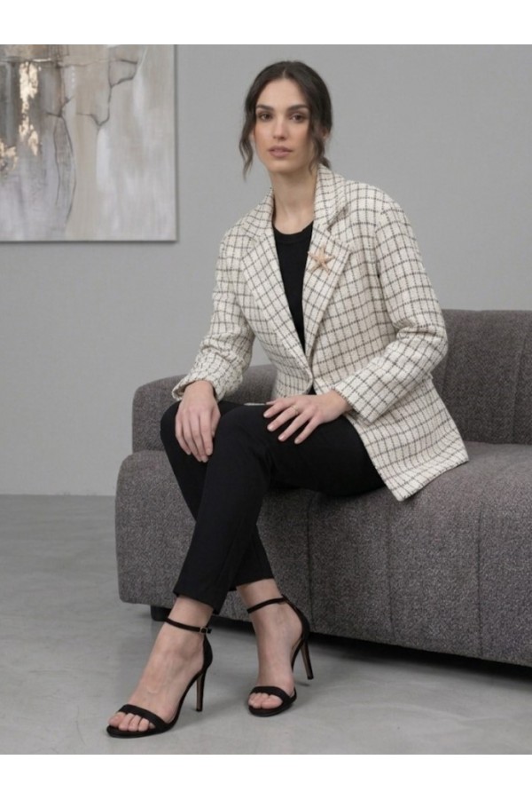 ΣΑΚΑΚΙ ΚΑΡΟ TWEED STYLE ΜΕ ΚΑΡΦΙΤΣΑ