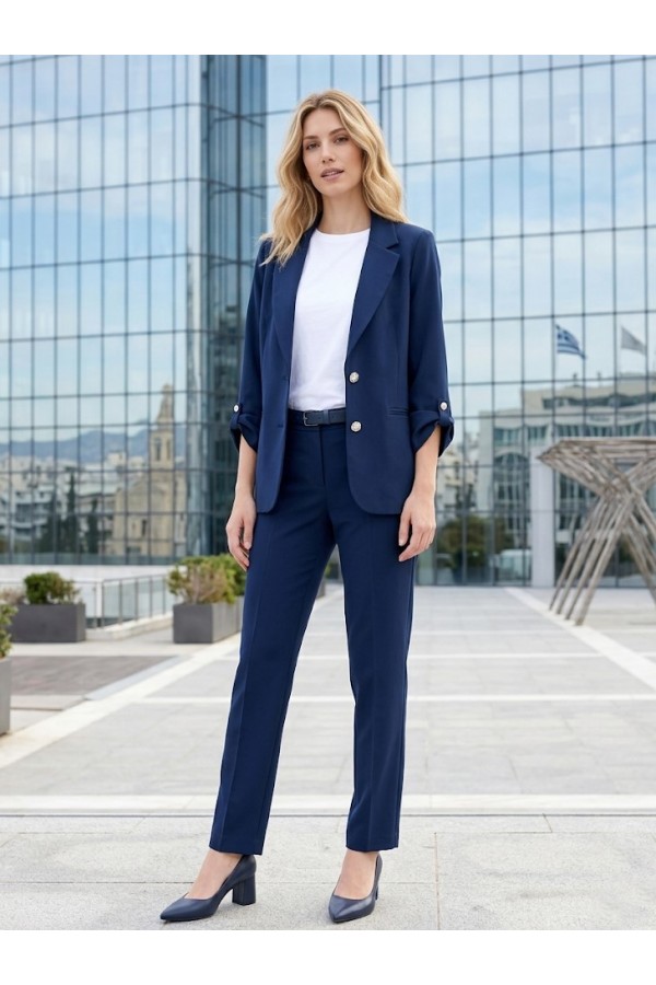 ΚΟΥΣΤΟΥΜΙ OFFICE LOOK ΜΕ ΜΑΝΙΚΙΑ ΠΟΥ ΓΙΝΟΝΤΑΙ 3/4