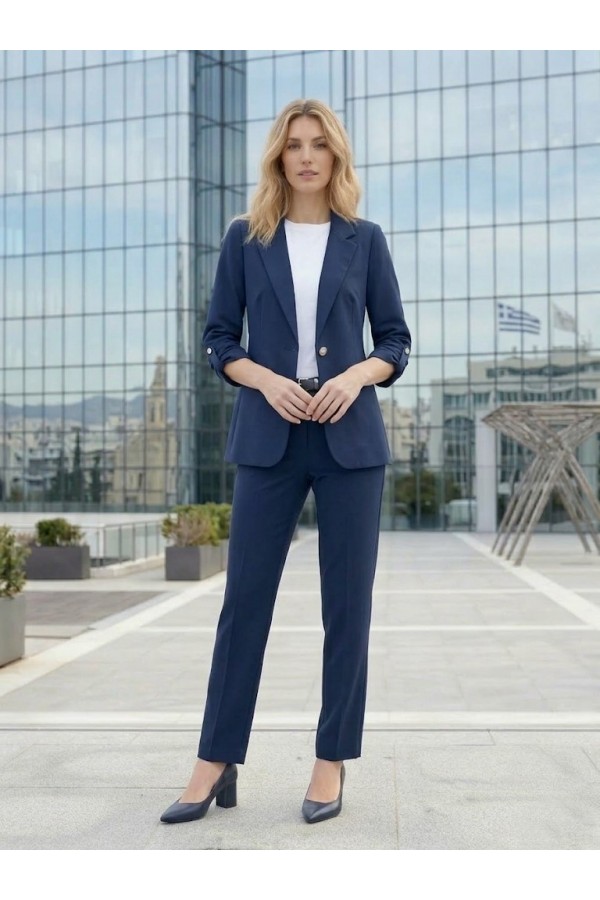 ΚΟΥΣΤΟΥΜΙ OFFICE LOOK ΜΕ ΜΑΝΙΚΙΑ ΠΟΥ ΓΙΝΟΝΤΑΙ 3/4