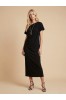 ΦΟΡΕΜΑ COCTAIL  LOOSE FIT ΜΕ ΛΑΙΜΟΚΟΨΗ ΧΑΜΟΓΕΛΟ