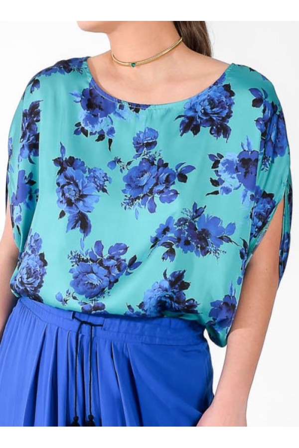 ΜΠΛΟΥΖΑ FLORAL ΛΑΙΜΟΚΟΨΗ