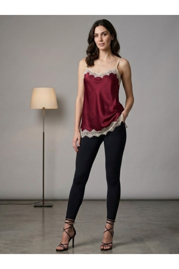ΜΠΛΟΥΖΑ CAMISOLE ΣΑΤΕΝ ΣΕ LINGERIE STYLE