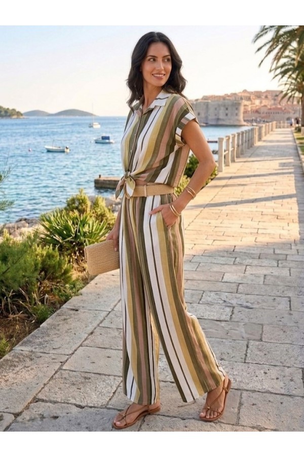 ΣΕΤ ΠΑΝΤΕΛΟΝΙ - ΠΟΥΚΑΜΙΣΟ COLOR- BLOCKING SLIM FIT