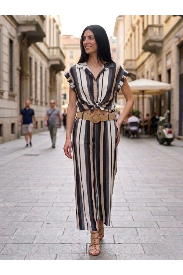 ΣΕΤ ΠΑΝΤΕΛΟΝΙ - ΠΟΥΚΑΜΙΣΟ COLOR- BLOCKING SLIM FIT