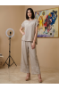 SET LINEN LOOK ΜΕ FLORAL ΜΟΤΙΒΟ