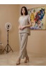 SET LINEN LOOK ΜΕ FLORAL ΜΟΤΙΒΟ
