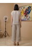 SET LINEN LOOK ΜΕ FLORAL ΜΟΤΙΒΟ
