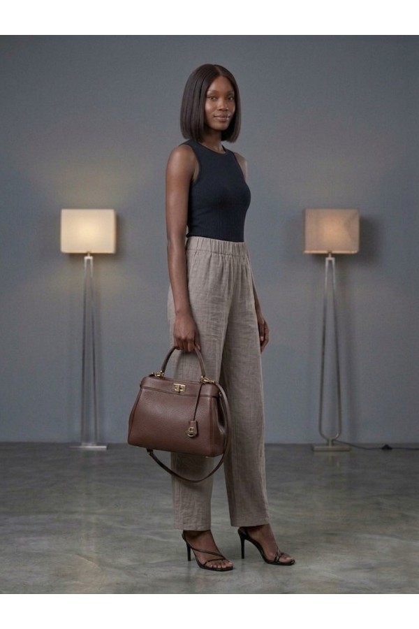 ΠΑΝΤΕΛΟΝΙ ΨΗΛΟΜΕΣΟ LINEN LOOK