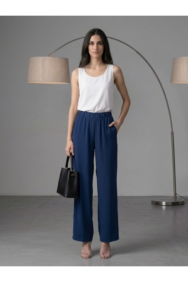 ΠΑΝΤΕΛΟΝΙ ΨΗΛΟΜΕΣΟ LINEN LOOK