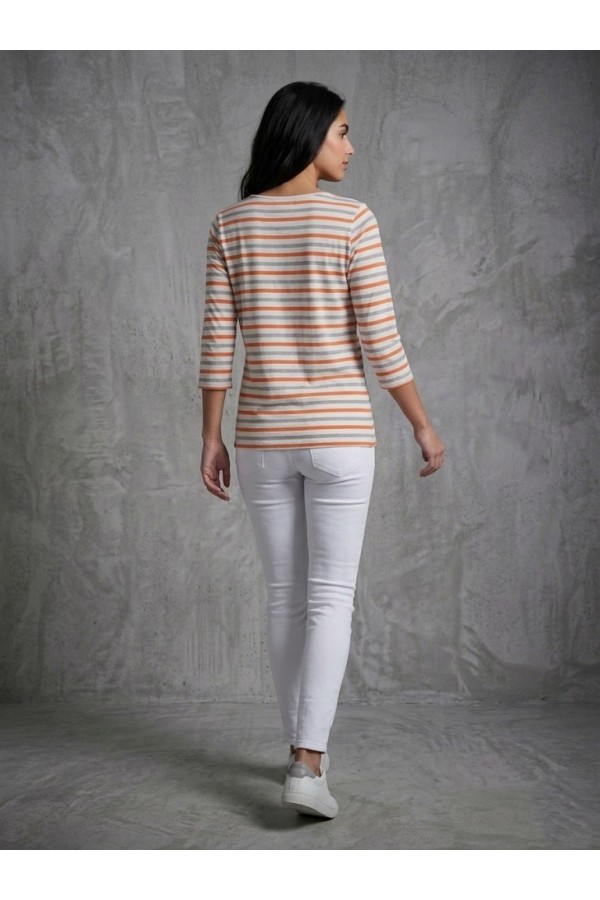 ΜΠΛΟΥΖΑ VISCOSE  ΡΙΓΕ ΜΕ ΜΑΝΙΚΙ 3/4