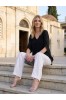 ΜΠΛΟΥΖΑ ΜΟΥΣΕΛΙΝΑ ΜΕ ΣΤΡΑΣ ΚΑΙ ΜΑΝΙΚΙ 3/4