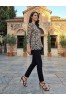 ΜΠΛΟΥΖΑ ANIMAL PRINT LEOPAR ΜΕ ΠΑΓΙΕΤΑ ΚΑΙ ΜΑΝΙΚΙ 3/4