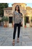 ΜΠΛΟΥΖΑ ANIMAL PRINT LEOPAR ΜΕ ΠΑΓΙΕΤΑ ΚΑΙ ΜΑΝΙΚΙ 3/4