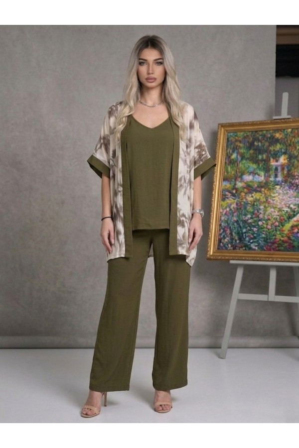 ΣΕΤ ΤΡΙΩΝ ΤΕΜΑΧΙΩΝ ΜΕ FLORAL ΚΙΜΟΝΟ