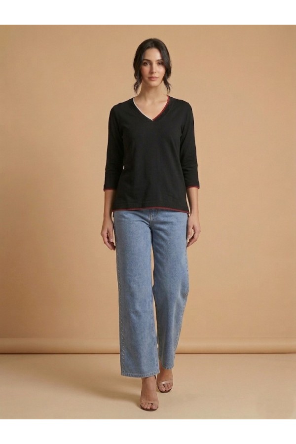 ΜΠΛΟΥΖΑ VISCOSE ΜΕ ΜΙΝΙΚΙ 3/4