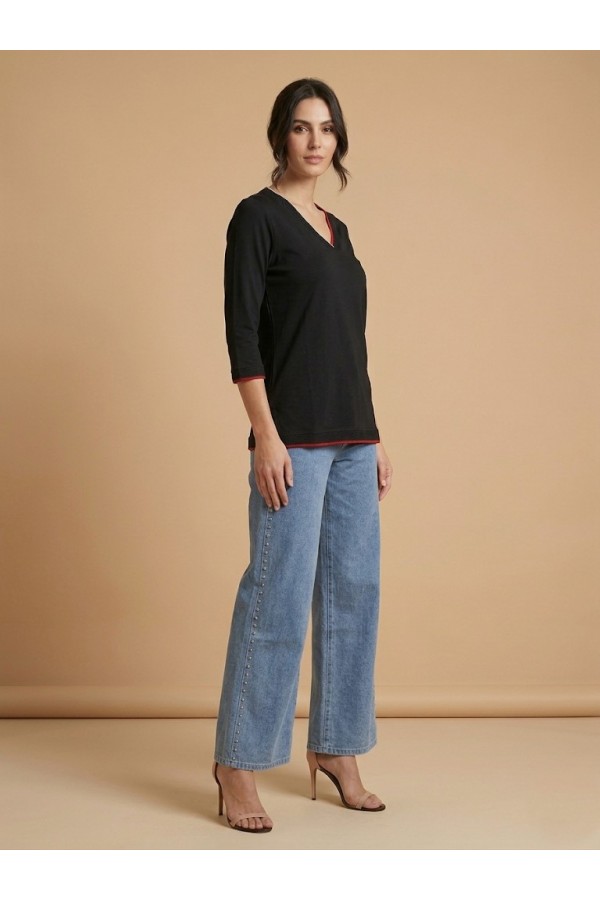 ΜΠΛΟΥΖΑ VISCOSE ΜΕ ΜΙΝΙΚΙ 3/4