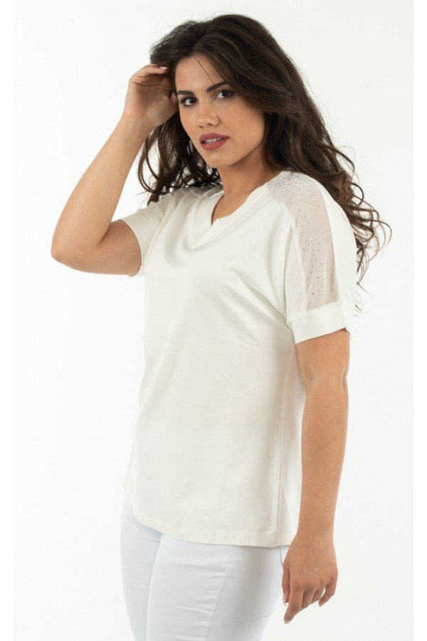 ΜΠΛΟΥΖΑ ΒΕ VISCOSE ΜΕ ΣΤΡΑΣ ΛΕΠΤΟΜΕΡΙΑ