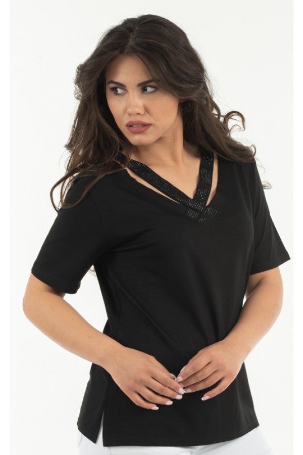 ΜΠΛΟΥΖΑ VISCOSE ΒΕ ΜΕ ΣΤΡΑΣ