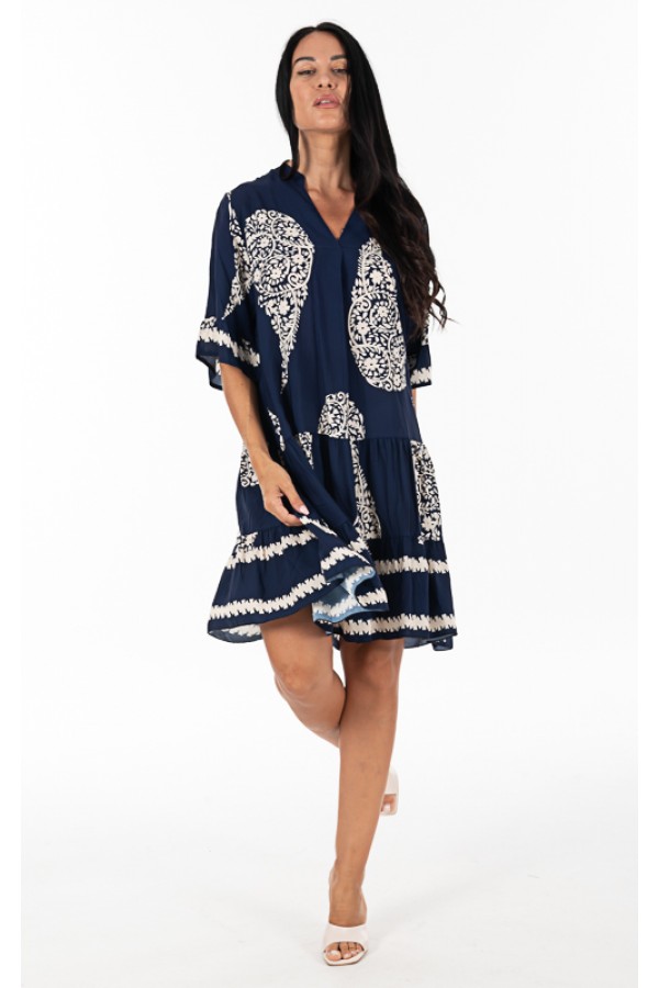 ΦΟΡΕΜΑ MIDI VISCOSE  ΒΕ ΑΝΕΤΗ ΓΡΑΜΜΗ