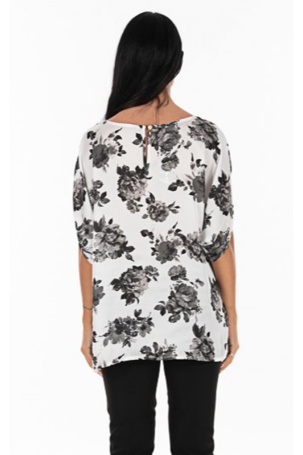 ΜΠΛΟΥΖΑ FLORAL ΛΑΙΜΟΚΟΨΗ