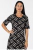 ΦΟΡΕΜΑ MIDI VISCOSE ΜΕ ΜΟΤΙΒΟ ΜΑΥΡΟ ΜΠΕΖ