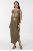 ΦΟΡΕΜΑ ΜΑΞΙ LINEN LOOK ΜΕ ΚΕΝΤΗΜΑ