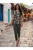 ΜΠΛΟΥΖΑ VISCOSE FLORAL ΜΕ ΧΡΥΣΟ ΚΟΥΜΠΙ