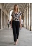 ΜΠΛΟΥΖΑ VISCOSE FLORAL ΜΕ ΧΡΥΣΟ ΚΟΥΜΠΙ