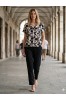 ΜΠΛΟΥΖΑ VISCOSE FLORAL ΜΕ ΧΡΥΣΟ ΚΟΥΜΠΙ