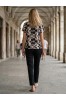 ΜΠΛΟΥΖΑ VISCOSE FLORAL ΜΕ ΧΡΥΣΟ ΚΟΥΜΠΙ